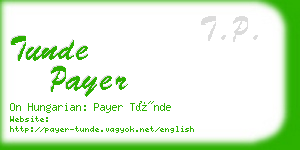 tunde payer business card